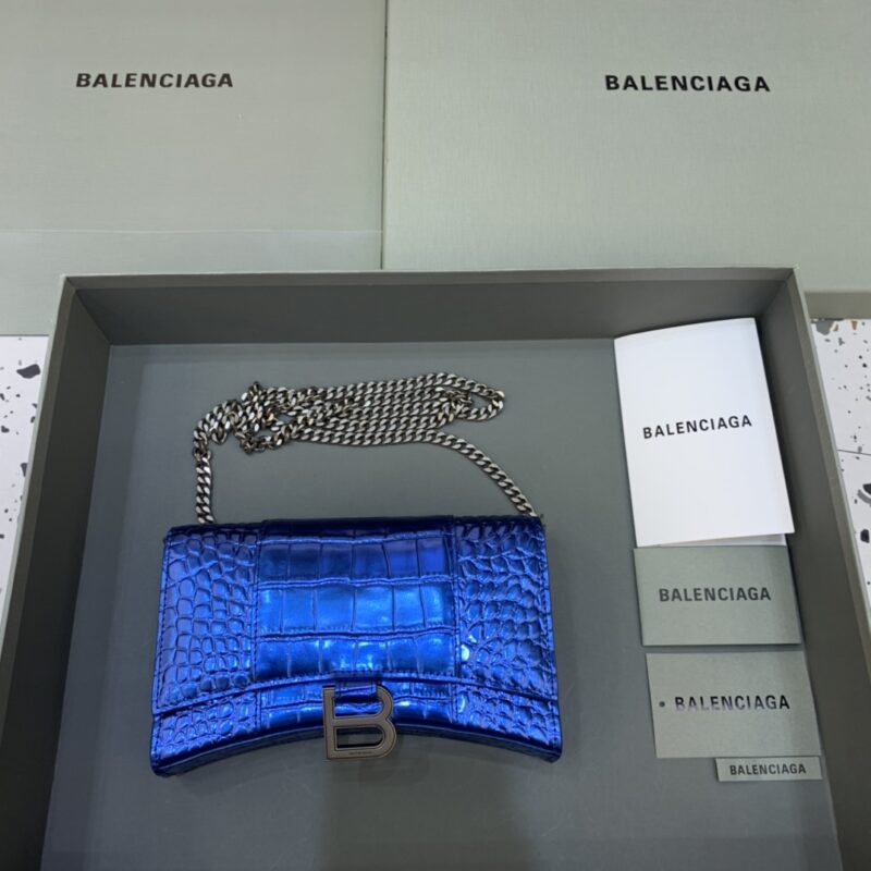 Replica Balenciaga Hourglass On Chain Blue - high-end fake designer purse