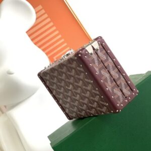 Replica Goyard Minaudière Trunk Bag Bordeaux - best quality luxury bag dupe
