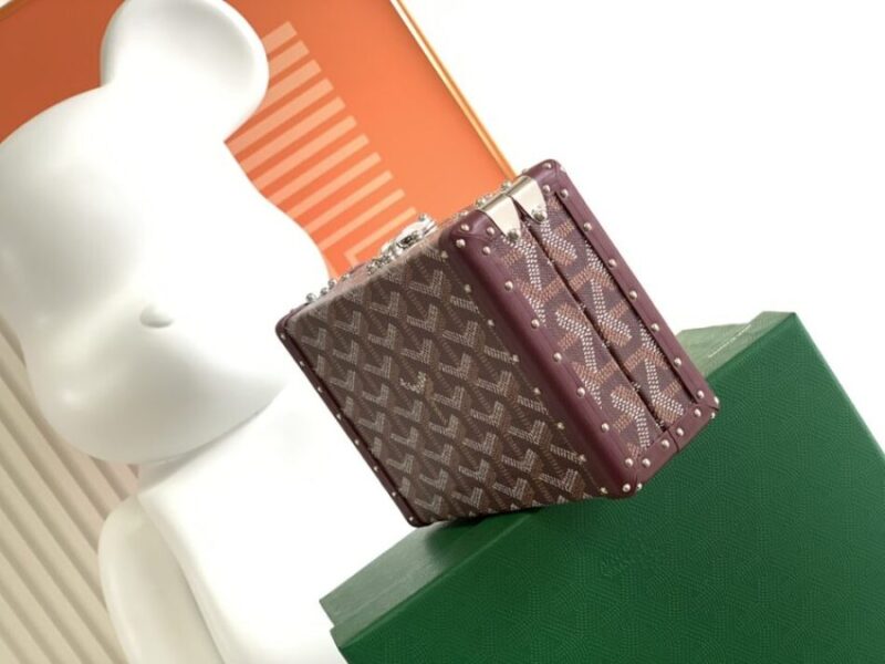 Replica Goyard Minaudière Trunk Bag Bordeaux - best quality luxury bag dupe