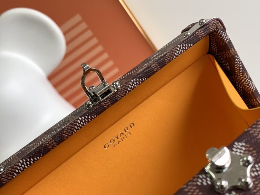 Replica Goyard Minaudière Trunk Bag Bordeaux - premium 1:1 fake handbag model