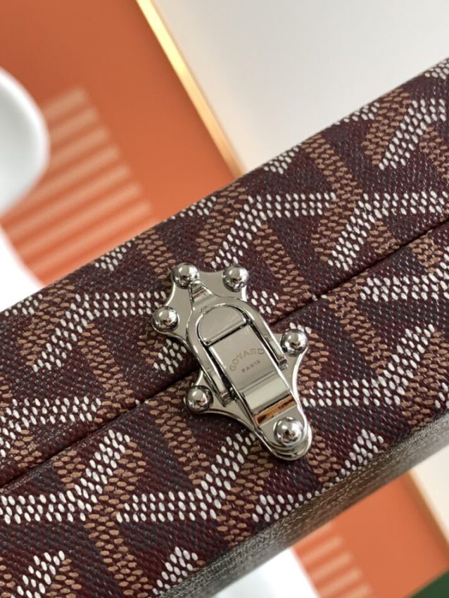 Replica Goyard Minaudière Trunk Bag Bordeaux - premium-grade designer purse dupe