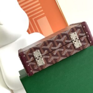 Replica Goyard Minaudière Trunk Bag Bordeaux - 1:1 designer replica handbag