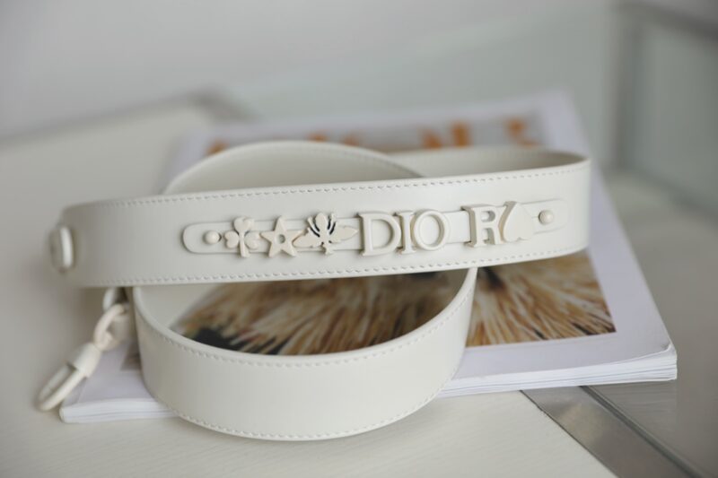 Replica Lady Dior Ultramatte White Grid ABC - realistic designer-inspired fake bag