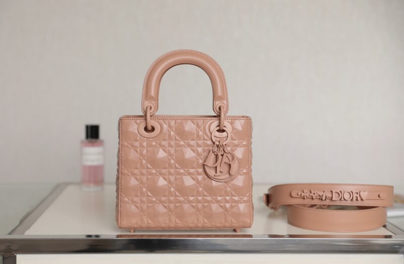 Replica Lady Dior Ultramatte Apricode Grid ABC - premium 1:1 fake handbag model