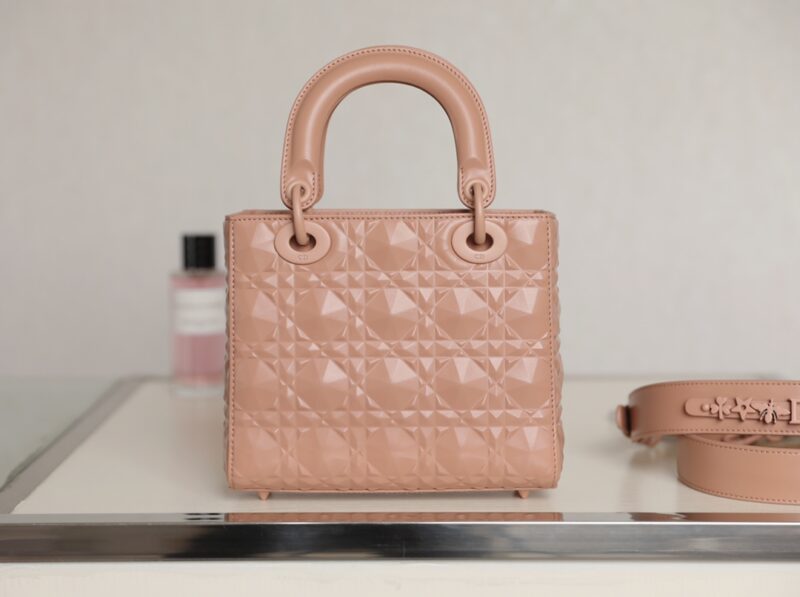 Replica Lady Dior Ultramatte Apricode Grid ABC - premium 1:1 fake handbag model