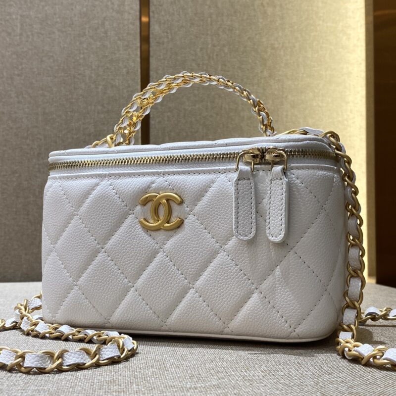 Replica CHANEL 22S Handle Box Bag White - high-accuracy replica luxury purse