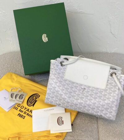 Replica Goyard Rouette Souple White - premium 1:1 fake handbag model