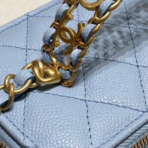 Replica CHANEL 22S Handle Box Bag Blue - high-accuracy replica luxury purse