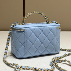 Replica CHANEL 22S Handle Box Bag Blue - high-accuracy replica luxury purse