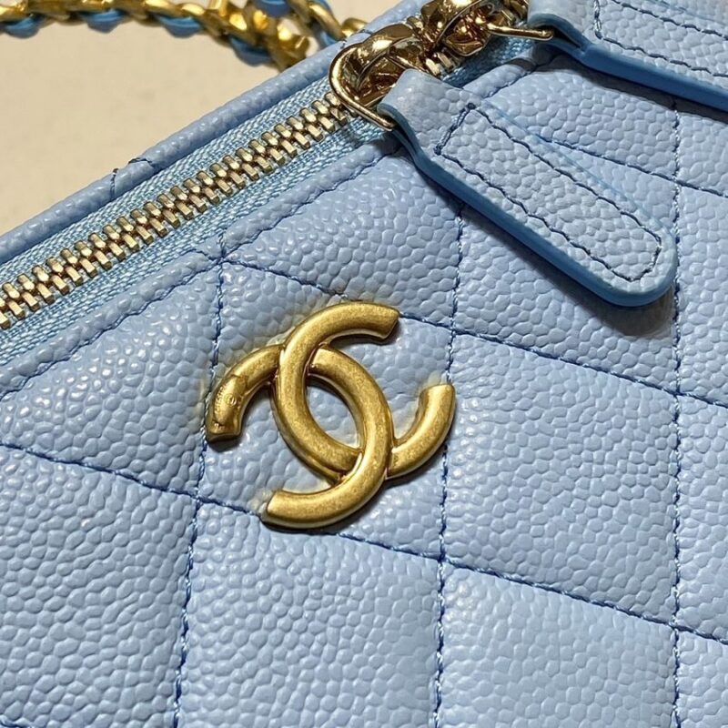 Replica CHANEL 22S Handle Box Bag Blue - high-quality designer bag clone