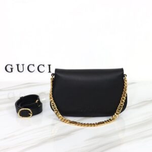 Replica Gucci Blondie Leather Black - premium 1:1 fake handbag model