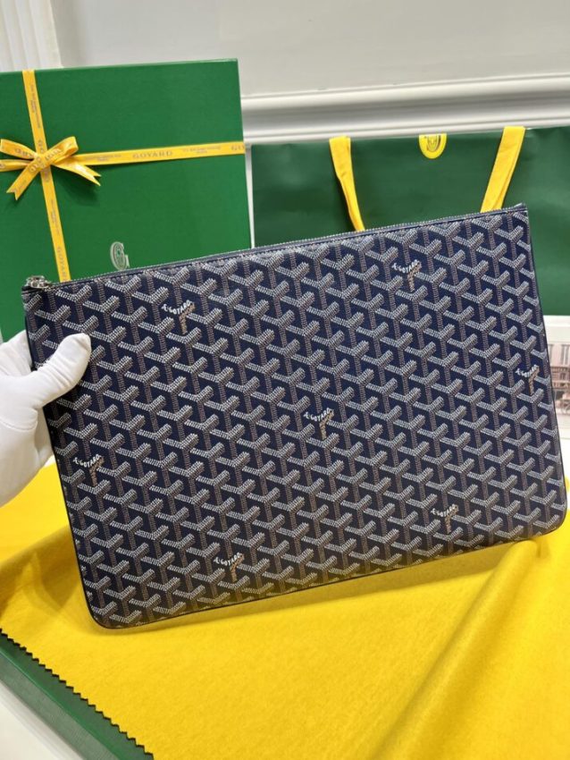 Replica Goyard Senat MM Dark Blue - ultra-realistic fake designer tote