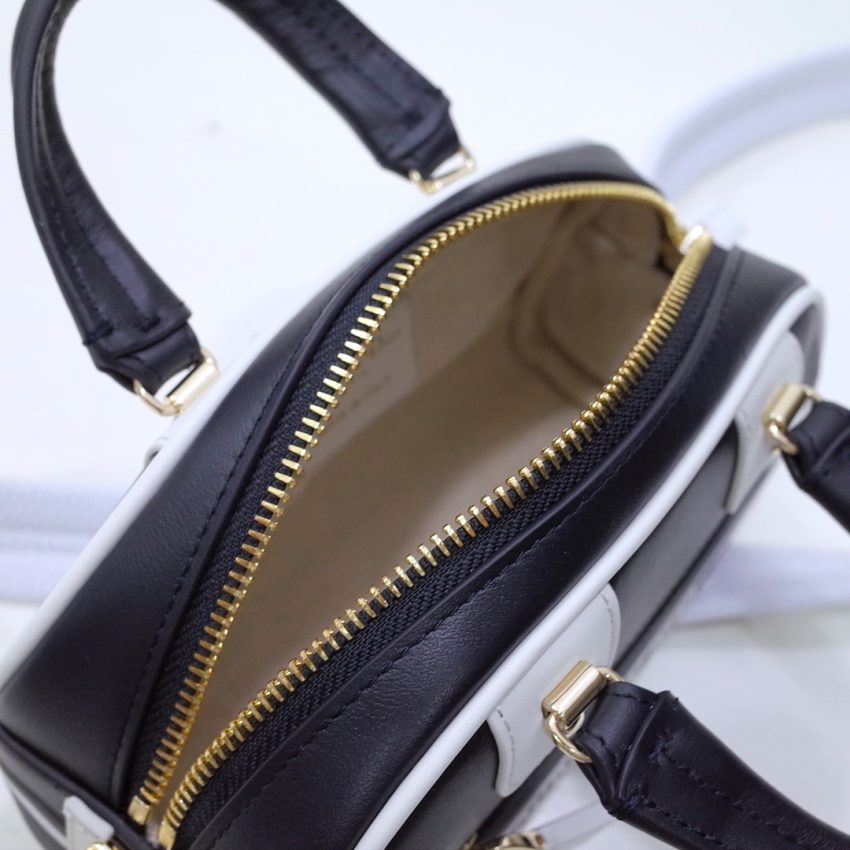 Replica Dior Vibe Zip Bowling Bag Black - high-accuracy replica luxury purse