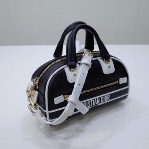 Replica Dior Vibe Zip Bowling Bag Black - elite superclone designer purse