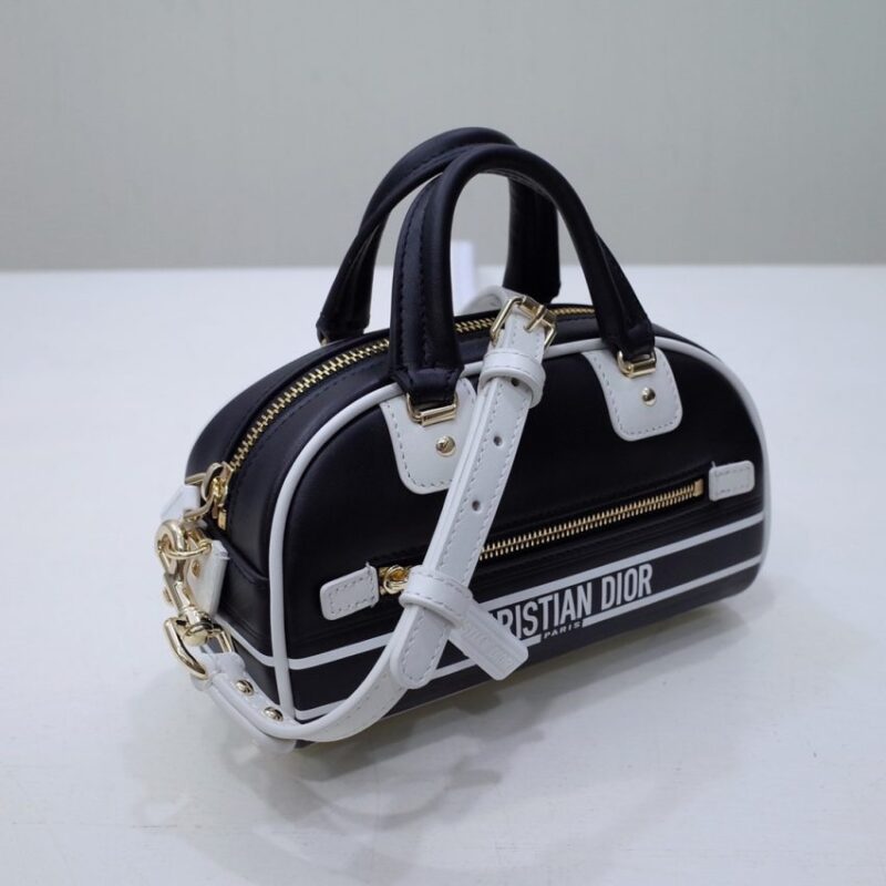 Replica Dior Vibe Zip Bowling Bag Black - elite superclone designer purse