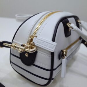 Replica Dior Vibe Zip Bowling Bag White - best quality luxury bag dupe