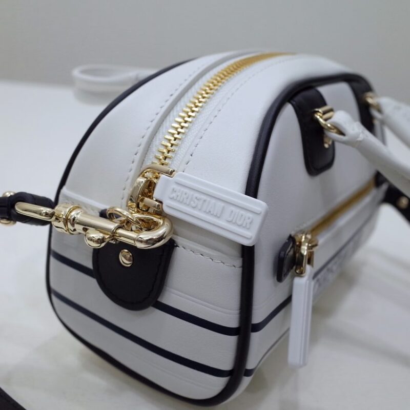 Replica Dior Vibe Zip Bowling Bag White - best quality luxury bag dupe