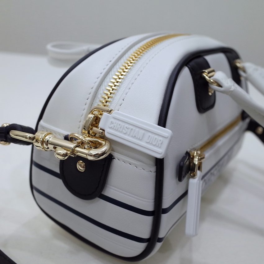 Replica Dior Vibe Zip Bowling Bag White - best quality luxury bag dupe