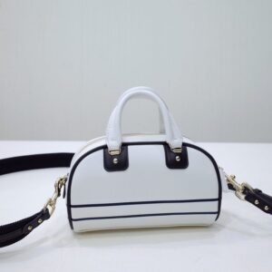 Replica Dior Vibe Zip Bowling Bag White - ultra-realistic fake designer tote