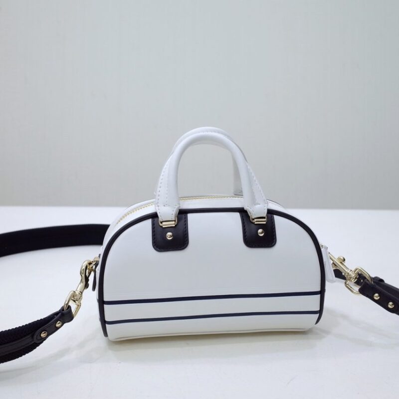 Replica Dior Vibe Zip Bowling Bag White - ultra-realistic fake designer tote