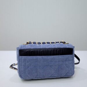 Replica Dior Caro Bag Denim Blue - top-tier luxury replica shoulder bag