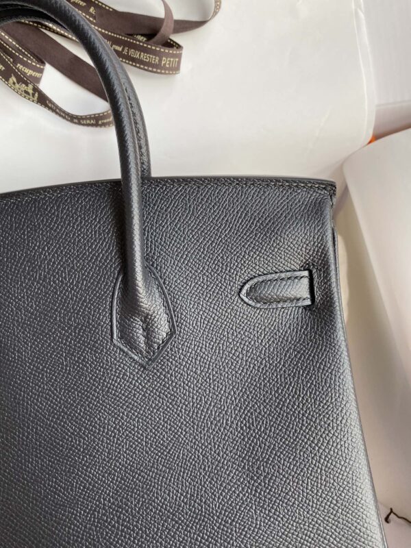 Replica Hermes Birkin Epsom Black Silver - top-tier luxury replica shoulder bag