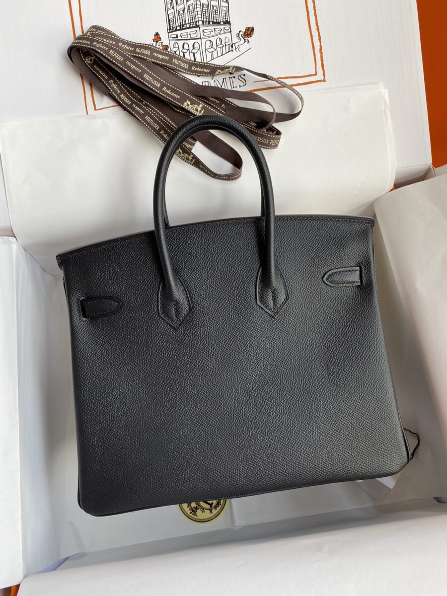Replica Hermes Birkin Epsom Black Silver - high-accuracy replica luxury purse