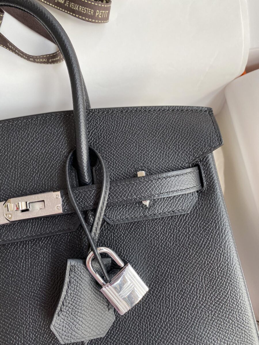 Replica Hermes Birkin Epsom Black Silver - top-rated replica designer bag