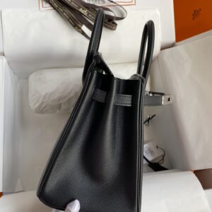 Replica Hermes Birkin Epsom Black Silver - premium 1:1 fake handbag model