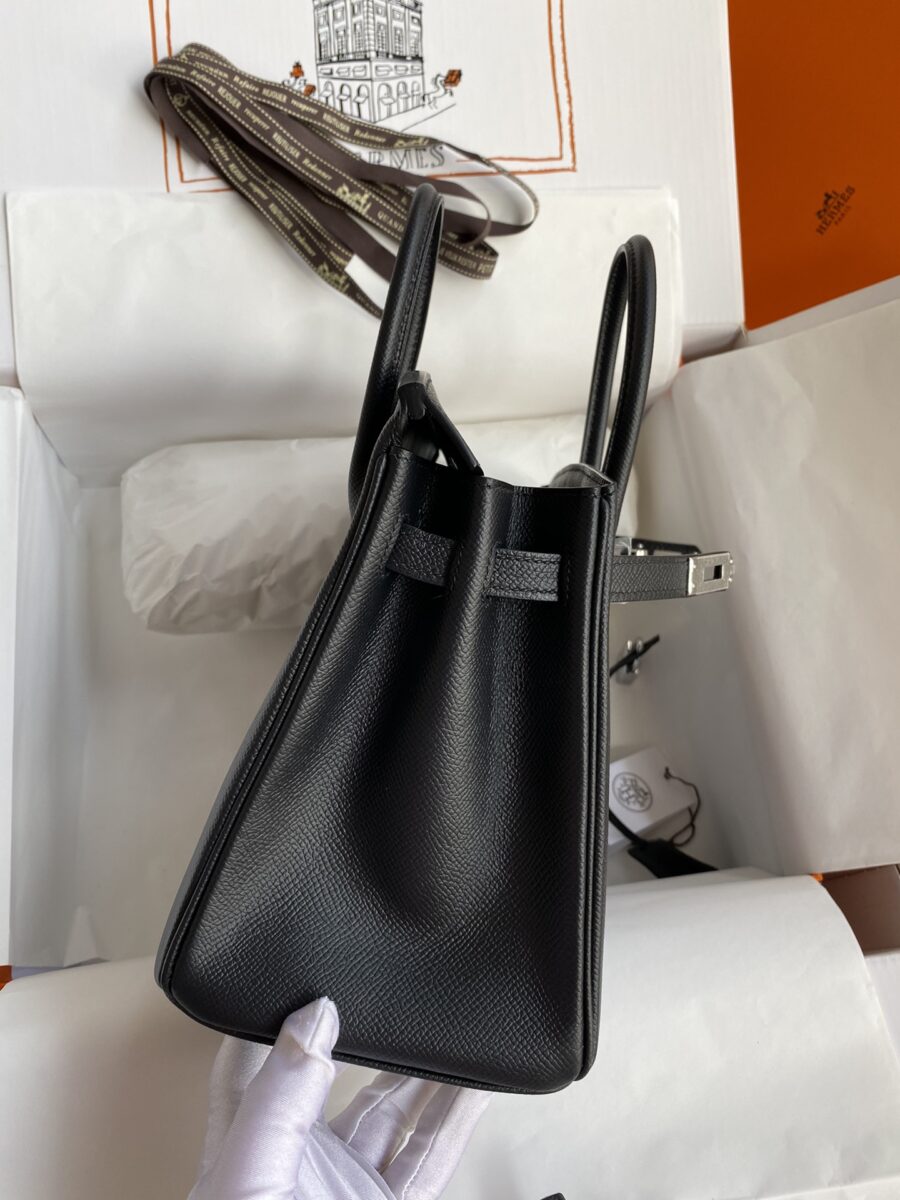 Replica Hermes Birkin Epsom Black Silver - premium 1:1 fake handbag model