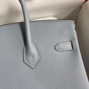 Replica Hermes Birkin Epsom Linen Blue Silver - premium-grade designer purse dupe