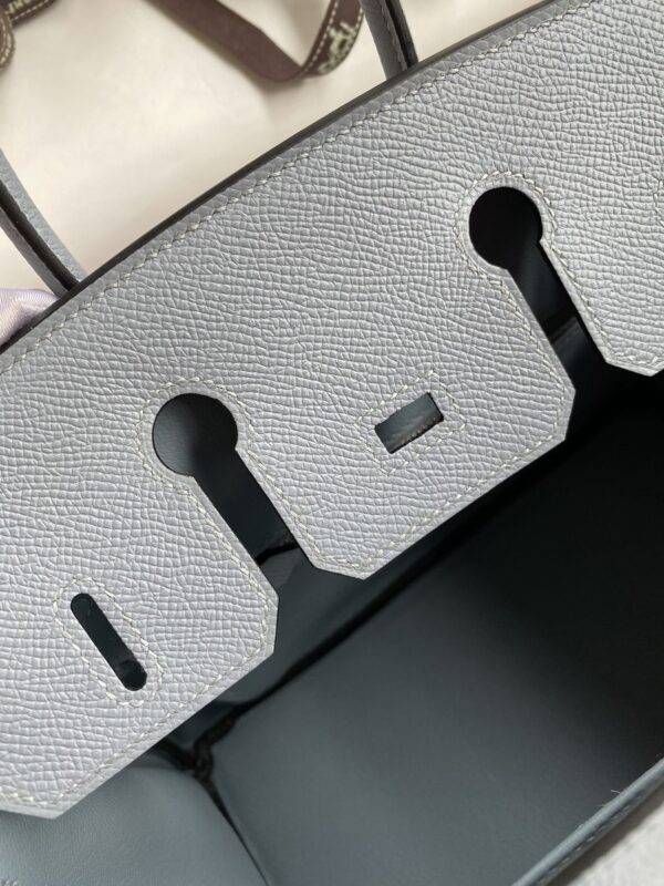 Replica Hermes Birkin Epsom Linen Blue Silver - premium-grade designer purse dupe