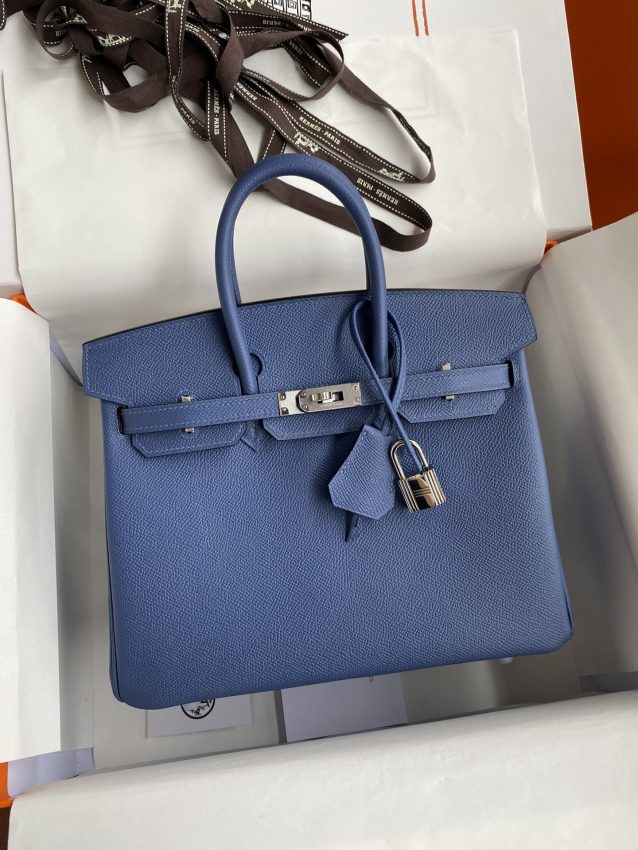 Replica Hermes Birkin Agate Blue - elite superclone designer purse