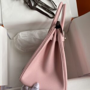 Replica Hermes Birkin Epsom Pink Silver - top-tier luxury replica shoulder bag