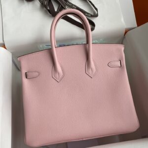 Replica Hermes Birkin Epsom Pink Silver - top-rated replica designer bag