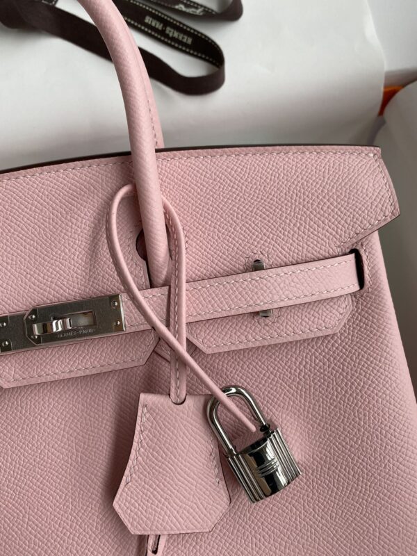 Replica Hermes Birkin Epsom Pink Silver - realistic designer-inspired fake bag