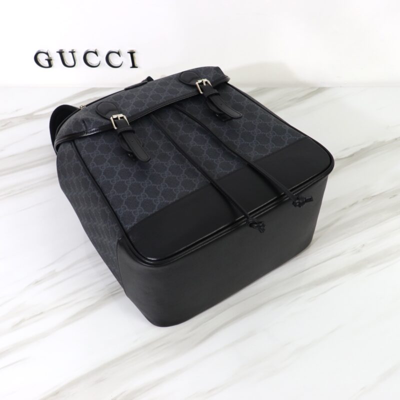 Replica Gucci Interlocking Double G Backpack Black - premium 1:1 fake handbag model