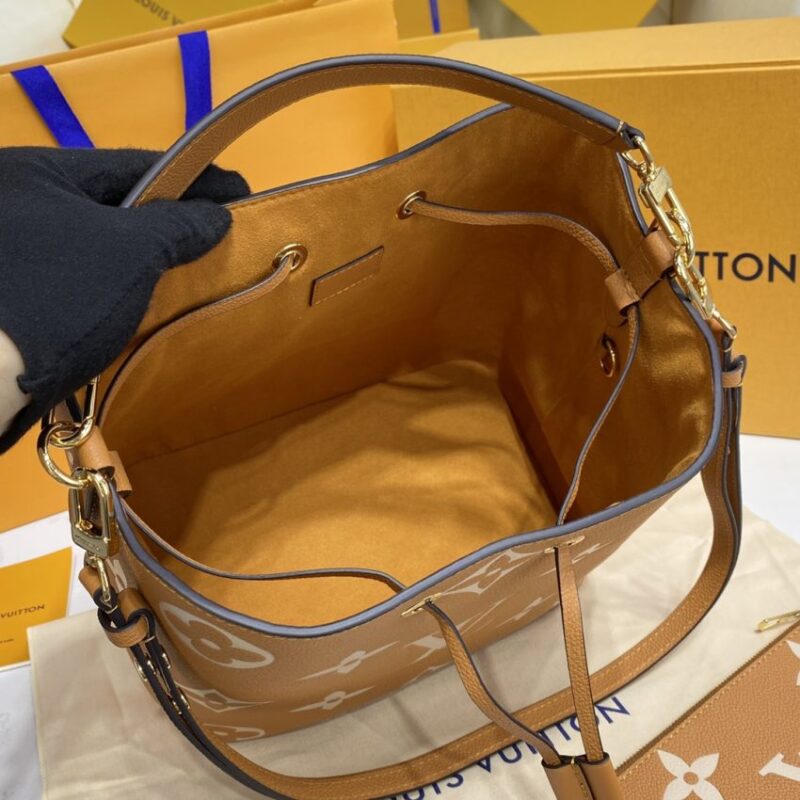 Replica Louis Vuitton Noe Bucket Brown MM - premium 1:1 fake handbag model