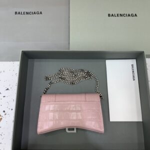 Replica Balenciaga Hourglass On Chain Pink - premium 1:1 fake handbag model