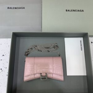 Replica Balenciaga Hourglass On Chain Pink - top-rated replica designer bag
