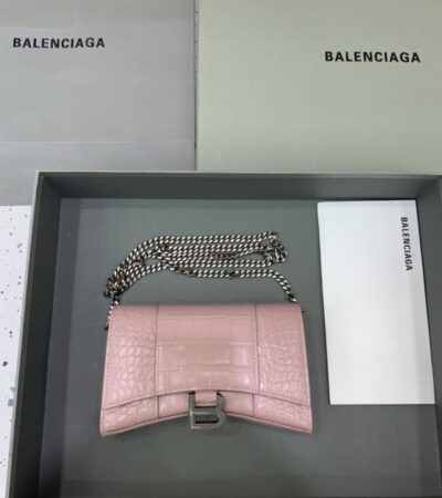 Replica Balenciaga Hourglass On Chain Pink - top-rated replica designer bag