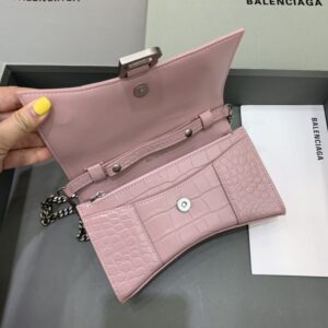 Replica Balenciaga Hourglass On Chain Pink - near-authentic luxury replica handbag