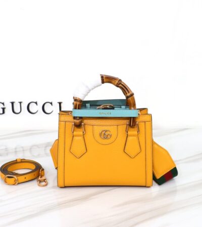 Replica Gucci Diana Small Tote Yellow - high-accuracy replica luxury purse