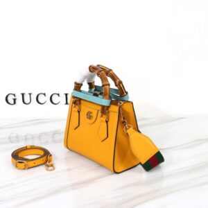 Replica Gucci Diana Small Tote Yellow - near-authentic luxury replica handbag