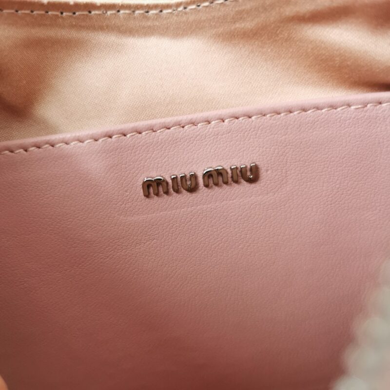 Replica Miu Miu Matelassé Crystal Pink - authentic-look luxury purse replica