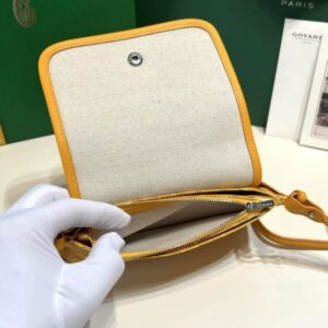 Replica Goyard Plumet Pocket Wallet Yellow - authentic-look luxury purse replica