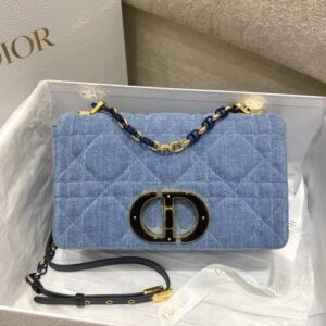 Replica Dior Caro Bag Denim Blue - near-authentic luxury replica handbag