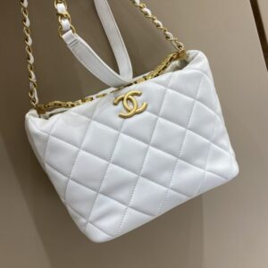 Replica CHANEL 22s Rhinestone Hobo White - ultra-realistic fake designer tote
