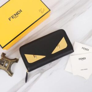 Replica Fendi Yellow Eyes Wallet - authentic-look luxury purse replica