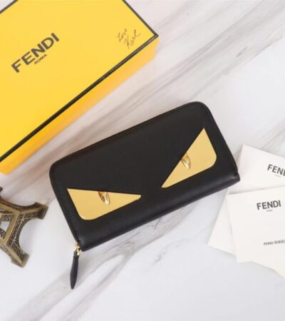 Replica Fendi Yellow Eyes Wallet - authentic-look luxury purse replica